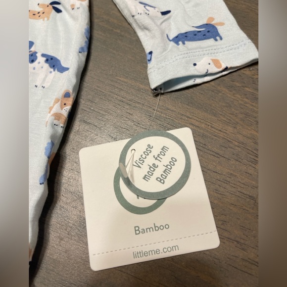 🐶 NEW! • Little Me • Bamboo Sleeper with Hat | Size: 9 months - Picture 4 of 7